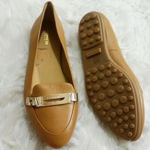 Size 10 Coach Ruthie Pebble Grain Leather Loafers